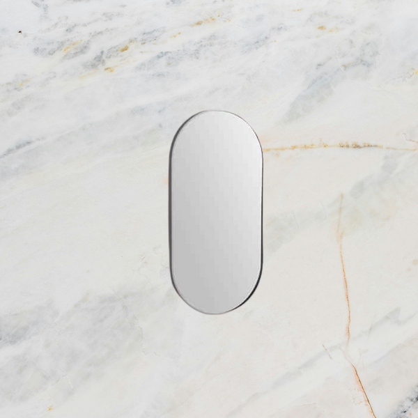 Remer Modern Oblong Mirror 910mm Brits Nickel