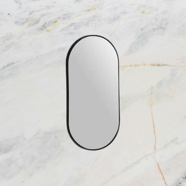 Remer Modern Oblong Mirror 910mm Manhattan Black