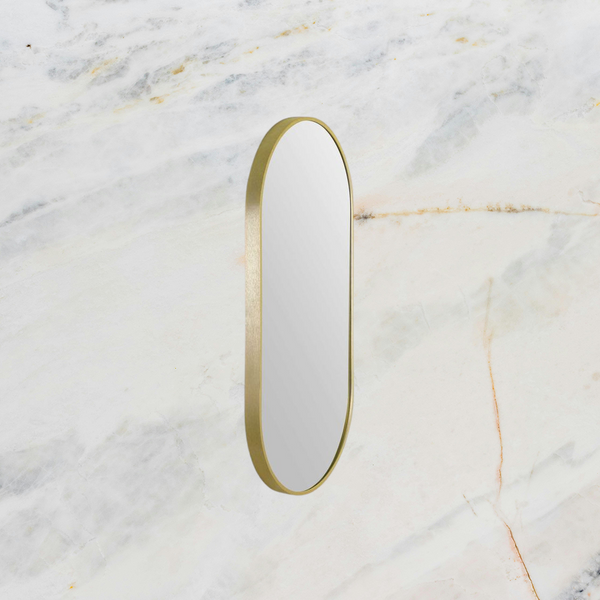 Remer Modern Oblong Mirror 910mm Nordic Gold