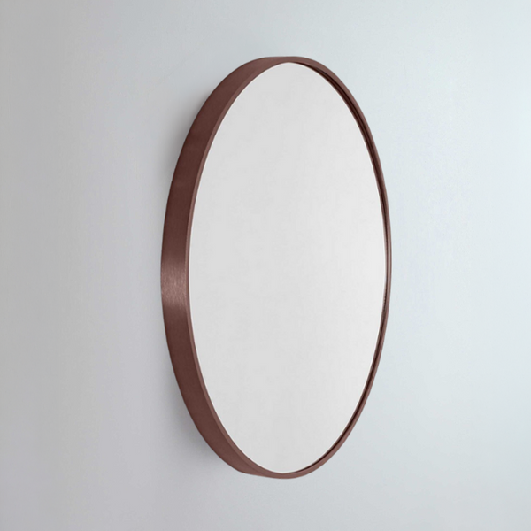 Remer Modern Round Mirror 610mm Cuban Bronze