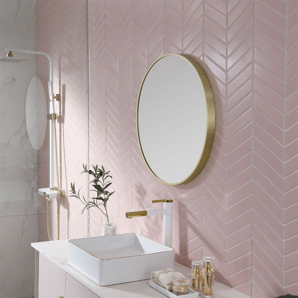 Remer Modern Round Mirror 810mm Nordic Gold