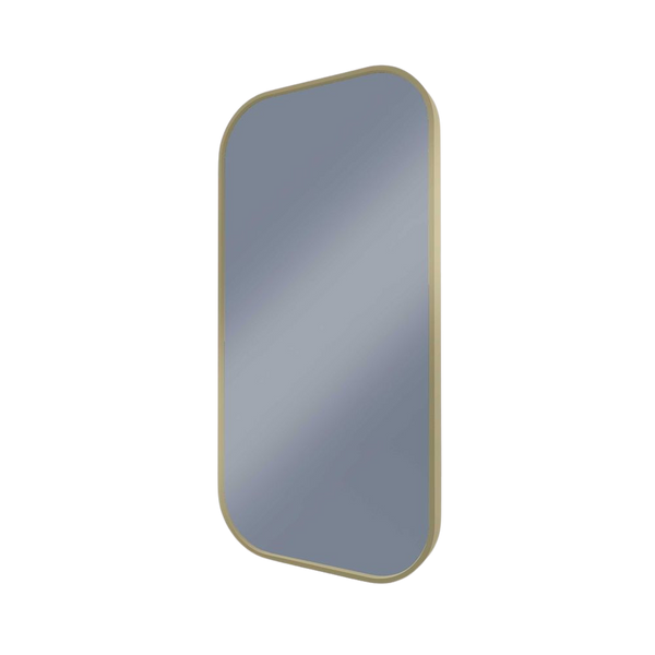 Remer Modern Soft Rectangle Wall Mirror 450mm Baltic Brass