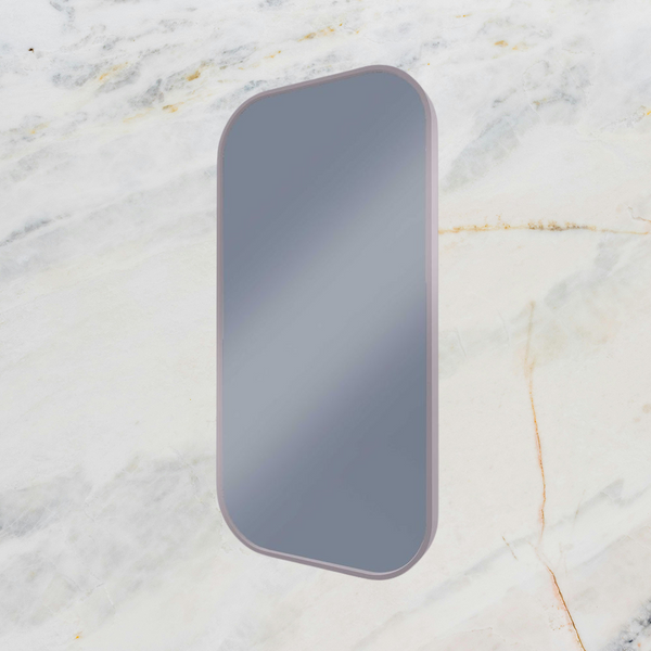 Remer Modern Soft Rectangle Wall Mirror 450mm Brits Nickel
