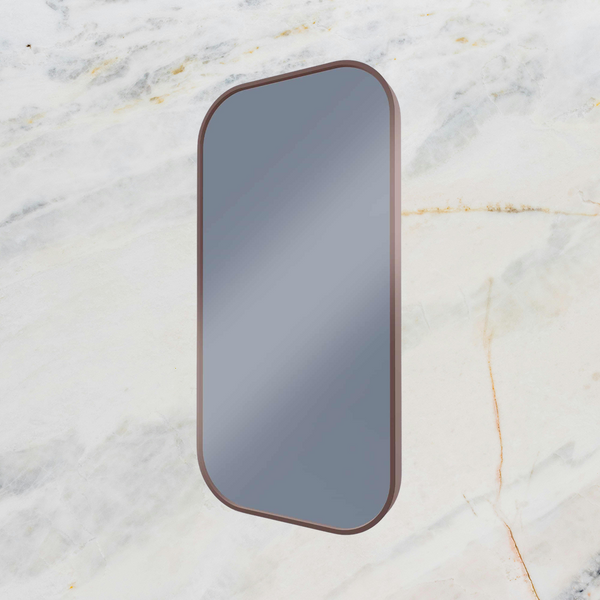 Remer Modern Soft Rectangle Wall Mirror 450mm Cuban Bronze