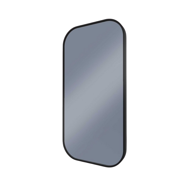 Remer Modern Soft Rectangle Wall Mirror 450mm Manhattan Black
