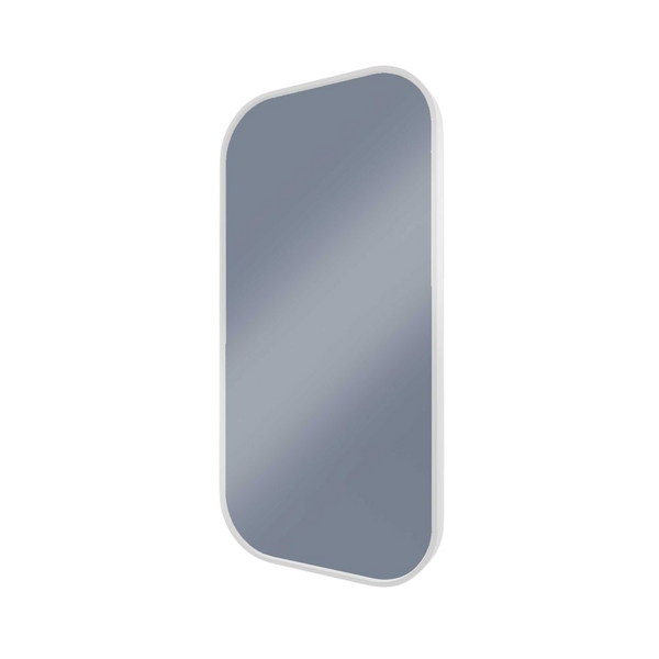 Remer Modern Soft Rectangle Wall Mirror 450mm Milano White