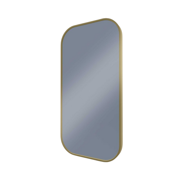 Remer Modern Soft Rectangle Wall Mirror 450mm Nordic Gold