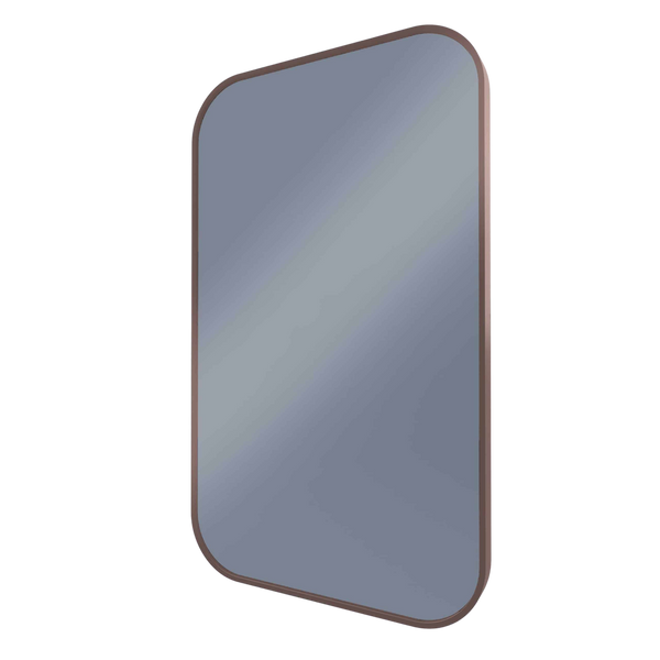 Remer Modern Soft Rectangle Wall Mirror 600mm Cuban Bronze