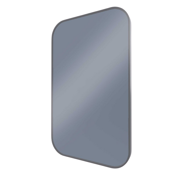Remer Modern Soft Rectangle Wall Mirror 600mm Georgian Metal