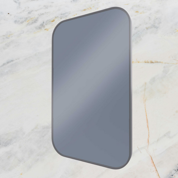 Remer Modern Soft Rectangle Wall Mirror 600mm Georgian Metal