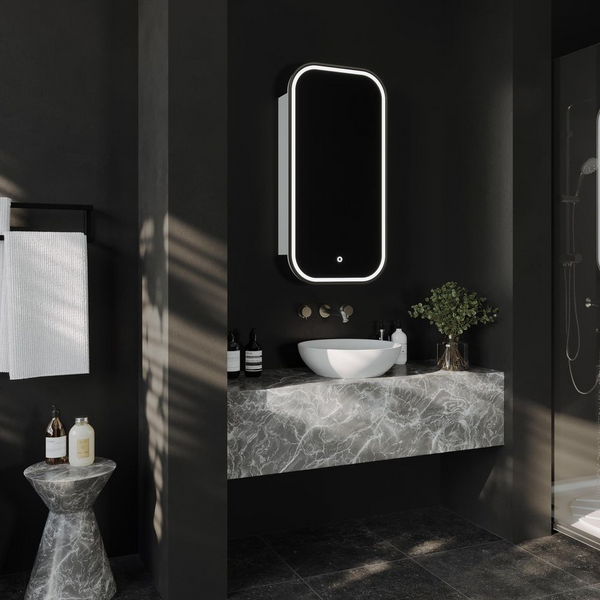 Remer Piazza LED Shaving Cabinet Georgian Metal