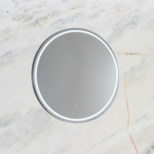 Remer Sphere LED Mirror 600mm Brits Nickel