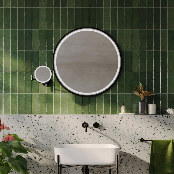 Remer Sphere LED Mirror 800mm Manhattan Black