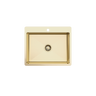 Alma River 600x500 Medium Single Bowl Tap Landing Sink Brushed Brass Gold