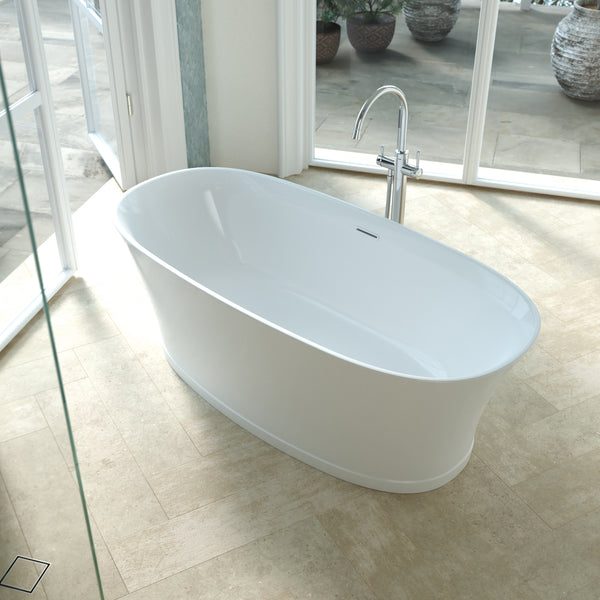 Caroma Riviere 1500mm Freestanding Bath Gloss White