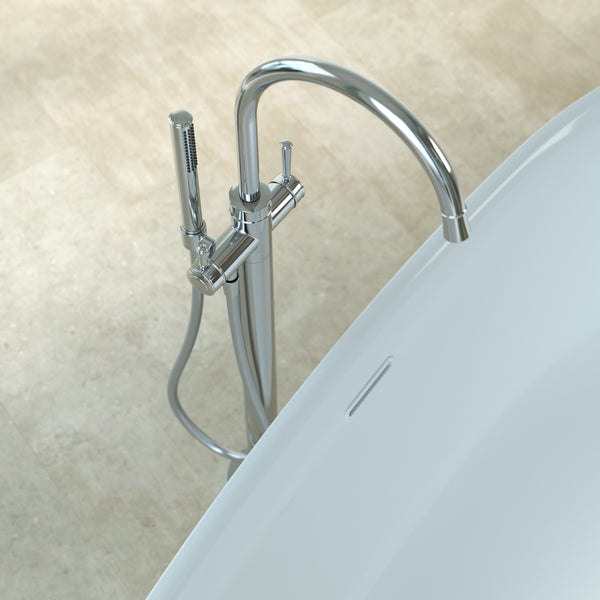 Caroma Riviere Freestanding Bath Filler With Handshower (Complete Kit) Chrome