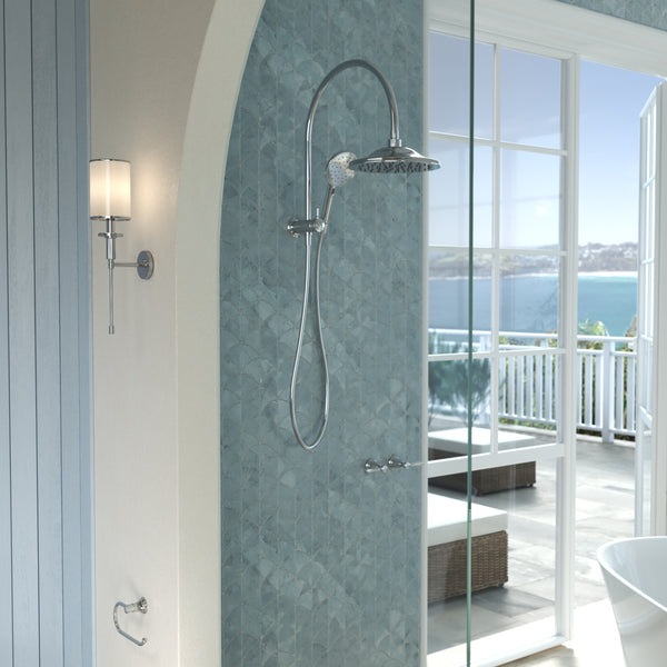 Caroma Riviere Rail Shower With Overhead Chrome