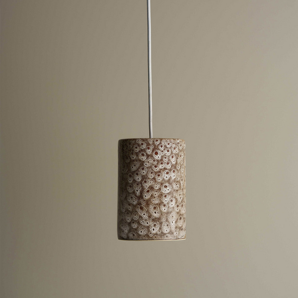 Robert Gordon Small Cylinder Pendant White Ochre