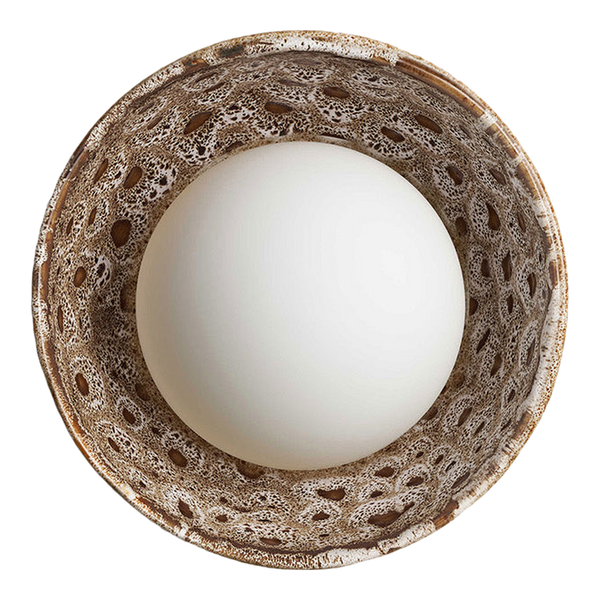 Robert Gordon Bowl Wall Sconce White Ochre