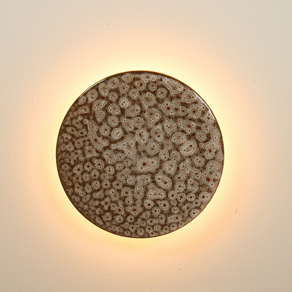 Robert Gordon Large Disc Wall Light White Ochre