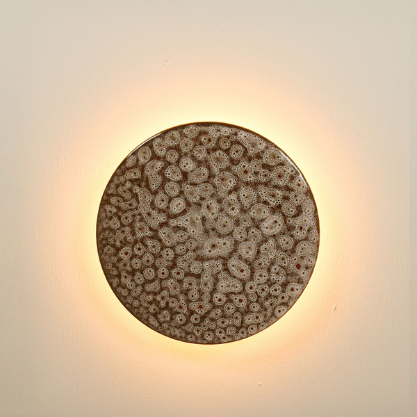 Robert Gordon Small Disc Wall Light White Ochre
