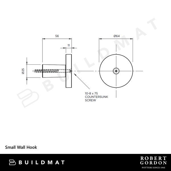 Robert Gordon Small Wall Hook Shale