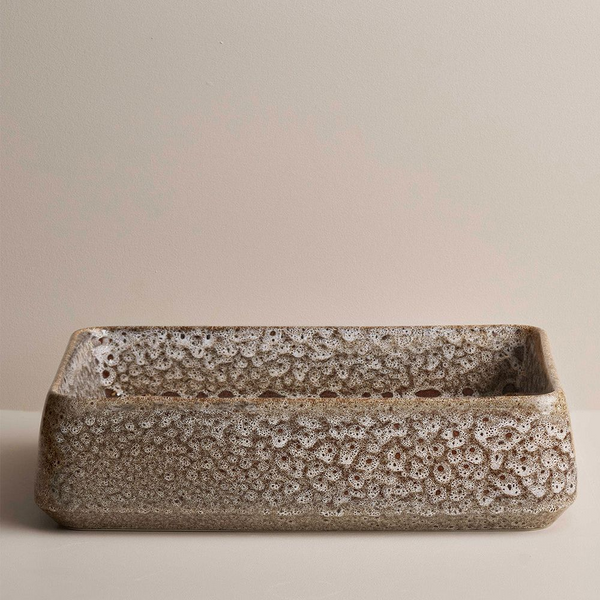 Robert Gordon Kiln 515 Rectangular Hand Basin White Ochre
