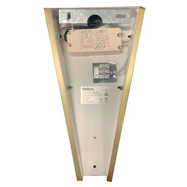 Telbix Saffi 12W Led Wall Light Black