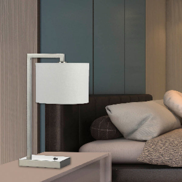 Telbix Sala Table Lamp Nickel White