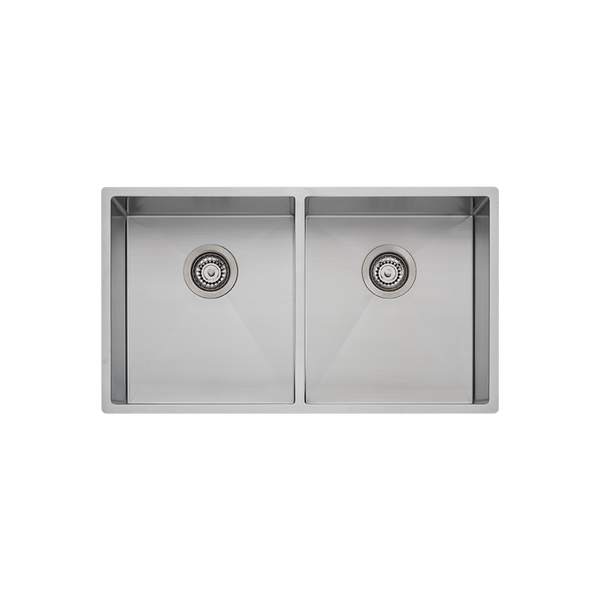Oliveri Spectra Double Bowl Sink Natural Steel