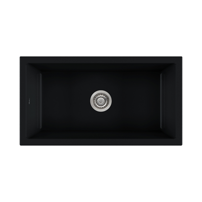 Oliveri Sicily Fireclay Farmhouse Countertop or Undermount Sink Matte Black