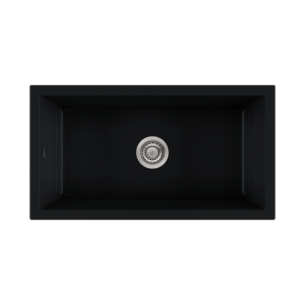 Oliveri Sicily Fireclay Farmhouse Countertop or Undermount Sink Matte Black