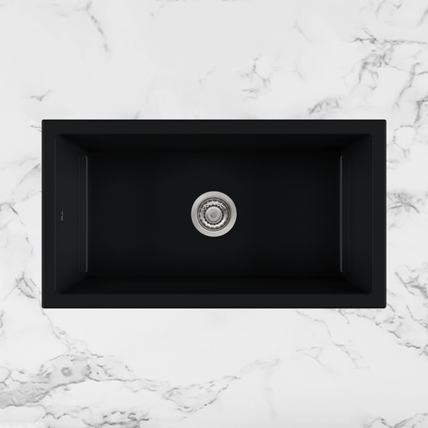 Oliveri Sicily Fireclay Farmhouse Countertop or Undermount Sink Matte Black