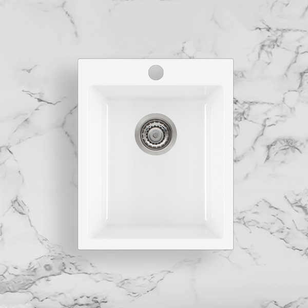 Oliveri Sicily Single Bowl Fireclay Topmount Sink White