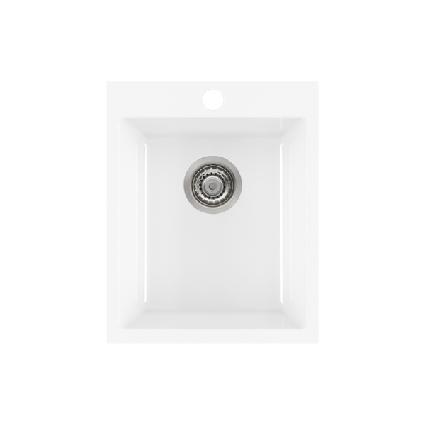 Oliveri Sicily Single Bowl Fireclay Topmount Sink White