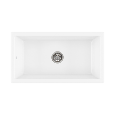 Oliveri Sicily Fireclay Farmhouse Countertop or Undermount Sink White