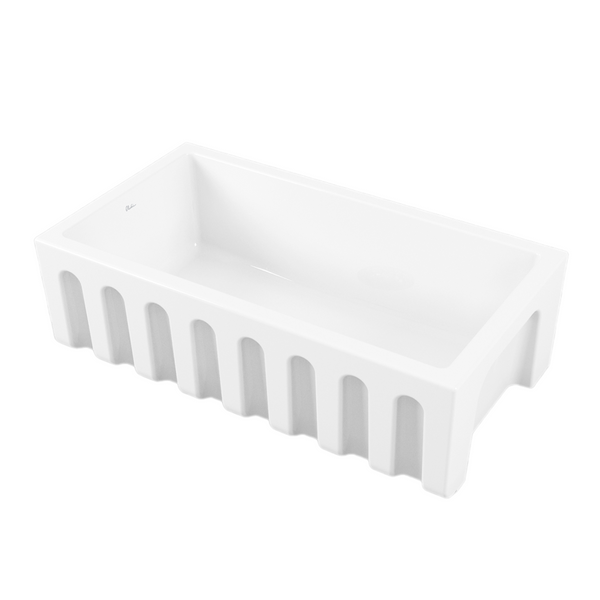 Oliveri Sicily Fireclay Farmhouse Countertop or Undermount Sink White