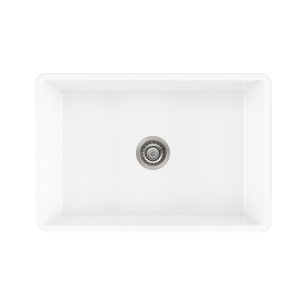 Oliveri Sicily Fireclay Farmhouse Undermount Sink White