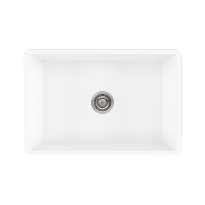 Oliveri Sicily Fireclay Farmhouse Undermount Sink White