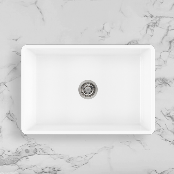 Oliveri Sicily Fireclay Farmhouse Undermount Sink White
