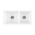 Oliveri Sicily Fireclay Farmhouse 1 & 3/4 Bowl Countertop or Undermount Sink White