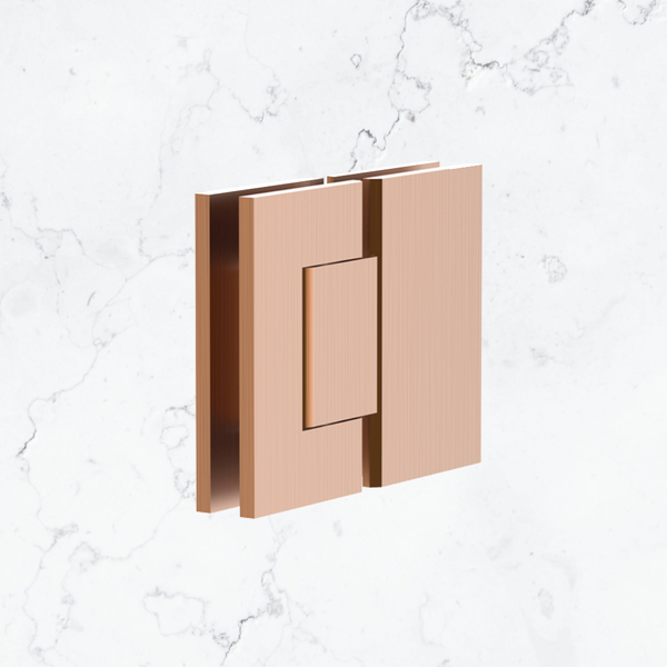 ADP Shower Screen Hinge Glass to Glass Brushed Copper