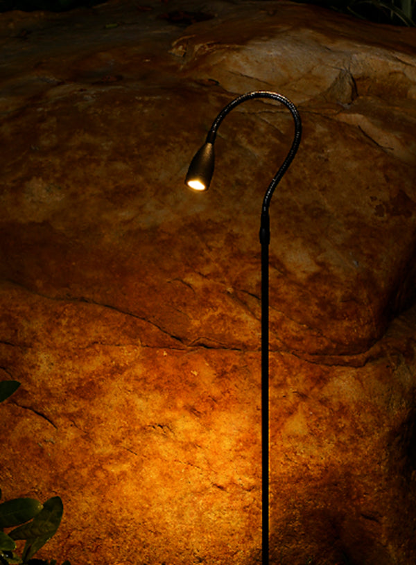 Telbix Seek 1W 88cm Spike Spot Light Black