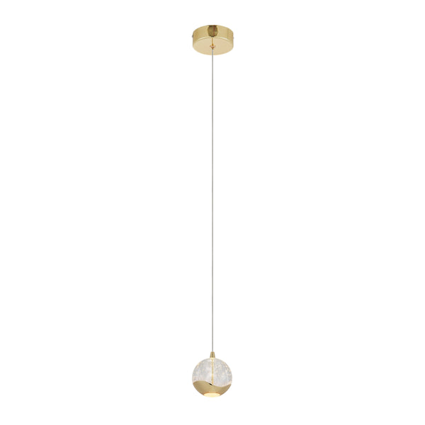 Telbix Segovia 1 Light Pendant Gold