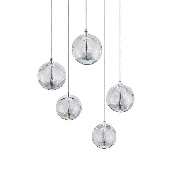 Telbix Segovia 5 Light Pendant Chrome