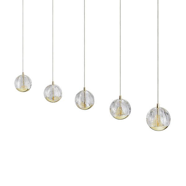 Telbix Segovia 5 Light Bar Pendant Gold