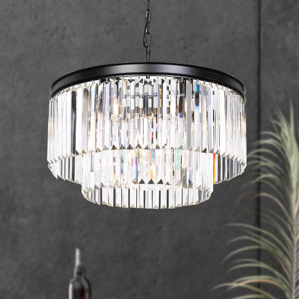 Telbix Serene 9 Lights Pendant Black