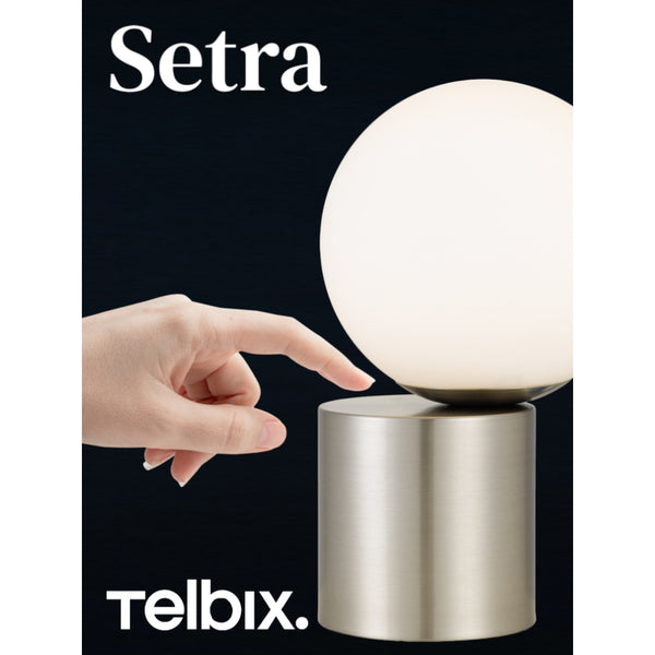 Telbix Setra Touch Table Lamp Nickel