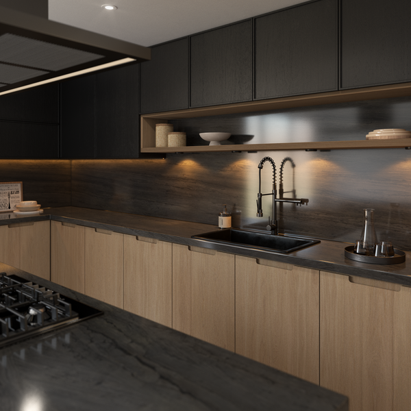 Alma Maurice 813x483 Matte Black Fireclay Single Bowl Sink