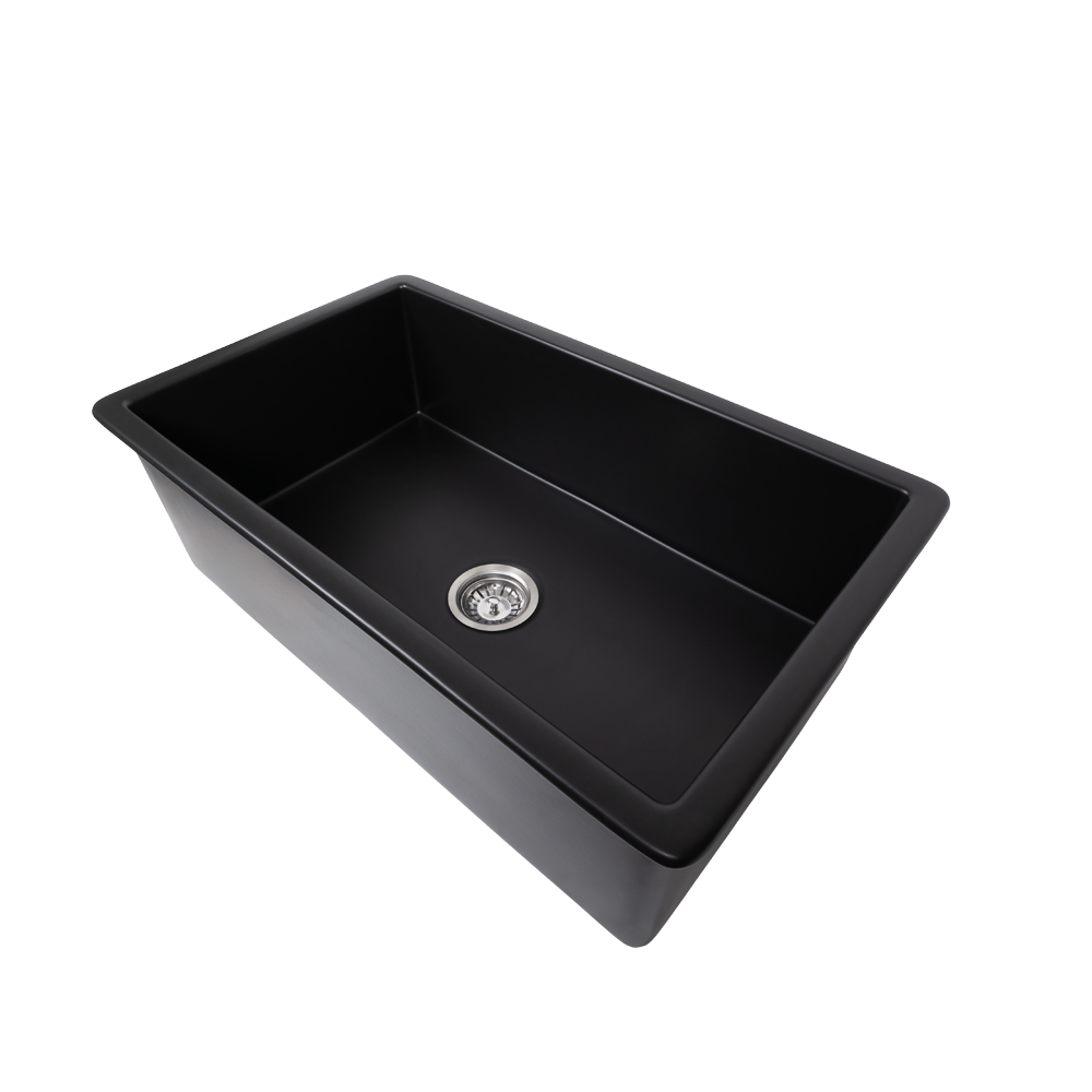 Explore Buildmat’s Matte Black Fireclay Single Bow